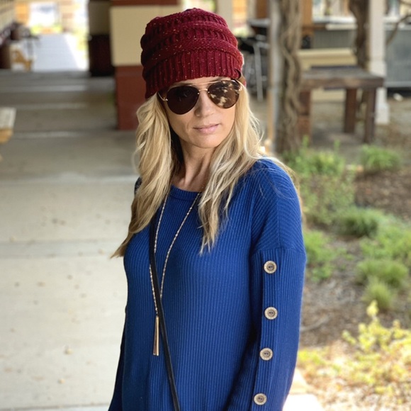 Burgundy Confetti CC Beanie - Picture 2 of 6